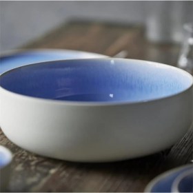 Resim Studio Round North Seramik Makarna Kasesi Mat Beyaz/parlak Nehir Çap: 19 cm 