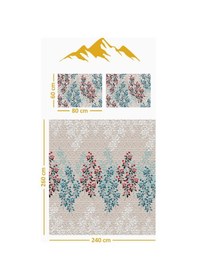 Resim Parlak Kadife Kumaş Kapitoneli Çift Kişilik Yatak Örtüsü Seti 3 Parça Cky0074 Renkli 