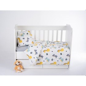 Resim Patalena Home Pamuk 7 Parça Bebek Nevresim Takımı 100 x 150 Cm Dinozor 