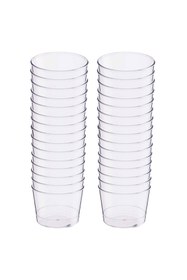 Resim KullanAt Market Plastik Kristal Silindir Tatlı Kasesi 250Cc 30Lu 