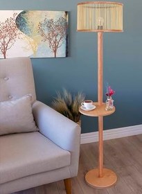 Resim Rustik Serisi Yedikule Bambu Ahşap Lambader 