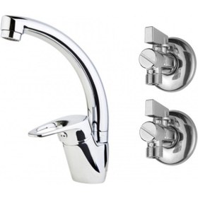 Resim Lavabo Bataryası 2 Adet Filtreli Ara Musluk 