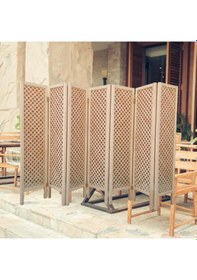 Resim Ahşap Paravan 7 Kanatlı Oda Bölme 