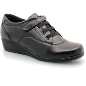 Resim KCMN Berfilla Cırtlı Oxford Klasik Kadın Ayakkabı SİYAH 