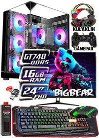 Resim Warbox Bigbear Xeon X5650 16 GB 256 GB SSD + 250 GB HDD GT740 4 GB 24"W10P Masaüstü Bilgisayar 