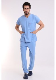 Resim Bflex Unisex Likralı Yarasa Kol Takım - 6413 Açık Mavi-7229 6413 Açık Mavi 