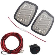 Resim 1 Takım Kabloları İle-dc 12 V Araba Ayna Isıtıcı Elektrikli Cam Isıtmalı Ped Mat Buğu Çözücüler Yan Ayna Isıtma Pedi X 2 Adet 