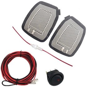 Resim 1 Takım Kabloları İle-dc 12 V Araba Ayna Isıtıcı Elektrikli Cam Isıtmalı Ped Mat Buğu Çözücüler Yan Ayna Isıtma Pedi X 2 Adet 