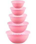 Resim 5li Yuvarlak Plastik Badya Leğen Iç Içe Set Mini 