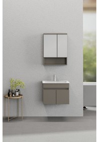 Resim Biani Dalyan 60 Cm Banyo Dolabı Renk Latte 