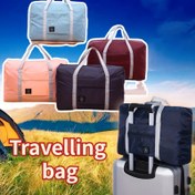 Resim Çok Yönlü & Dayanıklı Seyahat Duffel Çantası - Katlanabilir, Hafif Polyester Karışımı Kolay Saklama için, Hafta Sonu Kaçışları & Taşınmalar için Mükemmel - Şık & Fermuarlı Güvenli 