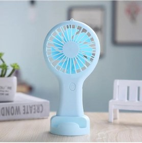 Resim Küçük El Tipi Vantilatör, Mini Usb Şarj Edilebilir Vantilatör, Taşınabilir Vantilatör Mavi, 