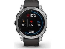 Resim Garmin Fenix 7 Gümüş Multisport Akıllı Saat Siyah 