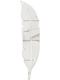 Resim Modern Ev Dekoru 3d Akrilik Ayna Tüy Duvar Çıkartmaları Çıkarılabilir Sanat Çıkartmaları Duvar Resmi Oturma Odası Ofis Dekorasyonu Gümüş, Küçük 