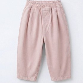 Resim Magu Kız Çocuk Pamuklu Pembe Lastikli Bel Geniş Paça Pantolon 