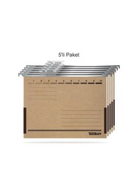 Resim Tunakart Asd2005 Metal Askılı Yan Bezli Körüklü Dosya 5 Li Paket 