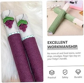 Resim Gatuida Mikrodalga Fırın Kulp Kapağı Fırın Eldivenleri 2 Takım Buzdolabı Kolu Kapı Kaplama Bezi Anti-Statik Fırın Eldiveni Işçilik Için Süslemeler 