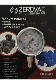 Resim SIMGA 0-25 Bar Çap Ø52 Mm Alttan Bağlantılı Gliserinli Manometre 
