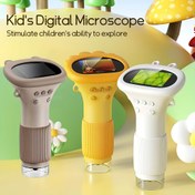 Resim Çocuklar için taşınabilir mikroskop, mini el tipi cep dijital mikroskop çocuklar ve yetişkinler için, SD kart yuvası, makro IPS ekran elektronik büyüteç, çocuğun doğum günü hediyesi, Noel hediyesi 