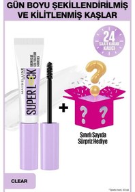 Resim Maybelline New York Super Lock Brow Glue Kaş Sabitleyici Maskara Şeffaf + Sürpriz Kutu 