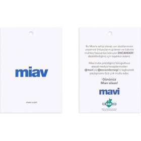 Resim Mavi Miav Kalp Nakışlı Beyaz Tişört 7610492-70057 