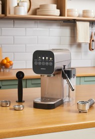 Resim Karaca Mycaffee Barista S20 Entegre Süt Hazneli Otomatik Espresso ve Latte Makinesi Silver 