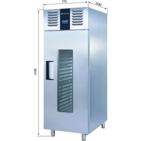 Resim Galleyz Dik Tip Mayalandırma Buzdolabı - 1 Kapılı - 40X60 cm Tepsi Kapasiteli 