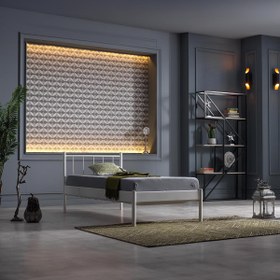 Resim Unimet Falez-s Tek Kişilik Ferforje Metal Karyola-beyaz (AHŞAP LATALI) 