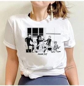 Resim Snapbuy Nana Japon Anime Karakter Baskılı Unisex Siyah T-shirt - Erkek Ve Kadın İçin Streetwear Kazakturuncu Turuncu 