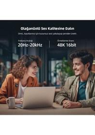 Resim Boya Omic-d Wireless İkili Yaka Mikrofonu Lightning Siyah 