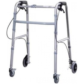 Resim Medikaltec Hasta Yürüteci Frenli Tekerlekli Katlanır Walker Tekerli Yürüteç 