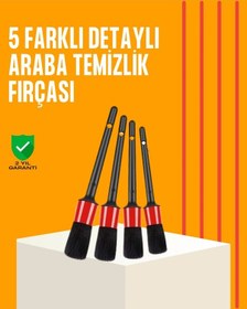 Resim Araba Temizliği İçin 5 Parça Fırça Takımı 