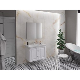 Resim Denko Banyo Royal 65 CM Banyo Dolabı Takımı Beyaz 