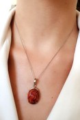 Resim OSESHOP Mercan Taşlı Gümüş Kolye 