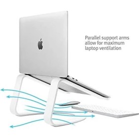Resim Storemax Twelve South Curve Laptopständer Für MacBook Und Notebooks | Ergonomischer, Belüfteter Notebook Stand Für Zuhause Oder Büro, Weiß (Sonderausgabe) 