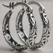 Resim 1 Çift Boho Şık Oyuk Çiçek Tasarım Halka Küpeler, Bakır, Hipoalerjenik, Unisex Charm Takısı Günlük, Parti, Günlük Giyim, Noel Hediyesi, Yıldönümü Hediyesi - Tüm Mevsim Aksesuarı 