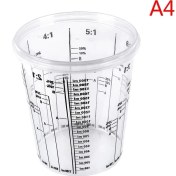 Resim Mingjin Shop 1 Mavi Stil Plastik Boya Karıştırma Kabı 600ML Karıştırma Kabı Boya ve Sıvının Hassas Karıştırılması Için Boya Karıştırma Kalibrasyon Kabı (Yurt Dışından) 