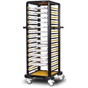 Resim Gastrolley Tekli Self Servis Arabası 150 (2 Yanı Kapalı) 59 x 71 x 174 (cm) 