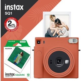 Resim Fujifilm Instax SQ1 Buz Mavi Fotoğraf Makinesi Ve 10'lu Kare Film Fujifilm