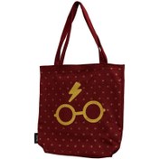 Resim Mabbels Harry Potter Gözlük Bez Çanta Gabardin Bordo 