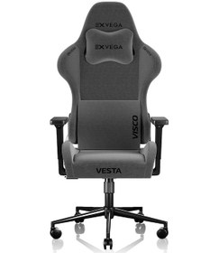 Resim Exvega Vesta 2024 Serisi Gri Kumaş Profesyonel Gaming Oyuncu Koltuğu 