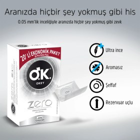 Resim Okey Klasik 20'li Prezervatif & Zero 20'li Prezervatif 