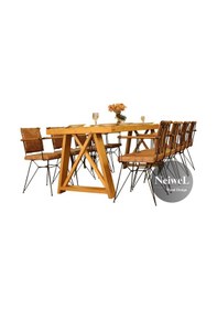 Resim Neiwel Kues Doğal Ahşap Yemek Masası-80-120 Açık Ceviz 