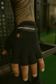 Resim Supplementhane Fitness Ağırlık Body Sporcu Deri Eldiven - Siyah / M - L - XL 