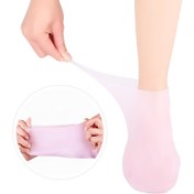 Resim 1 Çift Silikon Nemlendirici Ayak Çorapları - Kuru ve Çatlamış Topuklar için Yüksek Esneklik, Sertleşmiş Hafif Bej, Unisex Günlük Kullanım, Kokusuz, Hafif Bakım Aracı Erkekler ve Kadınlar için, Ayak Bakımı Çorapları, Cilt Bakımı Aksesuarı, Esnek Çorap Tasarımı, Dayanıklı Çorap Malzemesi 