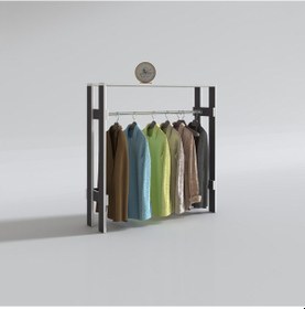 Resim Kenzlife Giysi Dolabı Casim 100 100 25 Gri Askılık Ayakkabılık Gri 