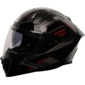 Resim Nukrotech Nukro 853 Flash Red Black Full Face Motosiklet Kaskı 