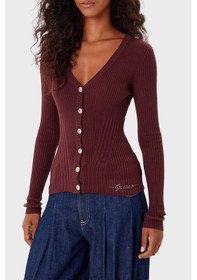 Resim Guess Bayan Hırka W5br16 Z3ow2 G1g5 Bordo Bordo 