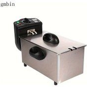 Resim Sinuoshop Simli Ev Tipi Mini Elektrikli Kızartma Makinesi Paslanmaz Çelik Enerji Tasarruflu Fritöz 