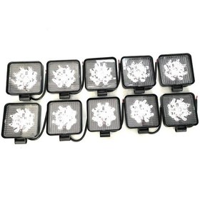Resim First Oto 9 Led Kare Projektör Off Road Çalışma Sis Lambası 27W" 